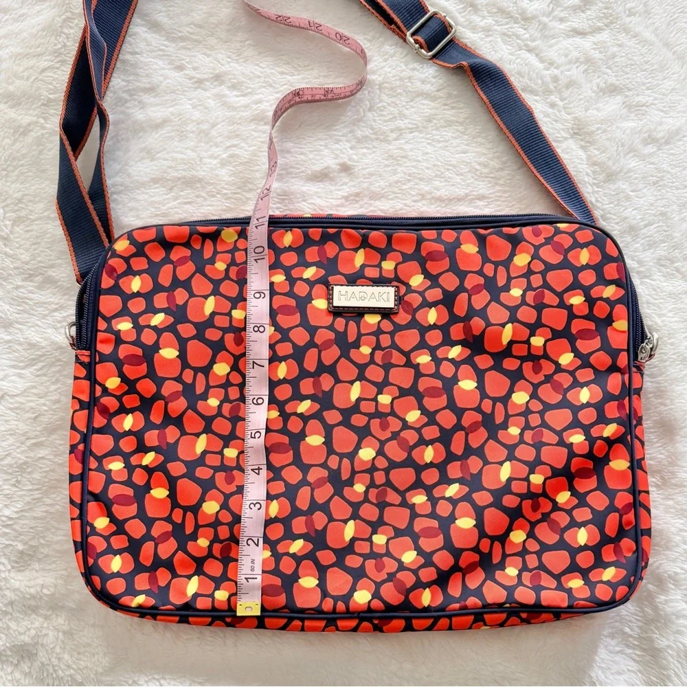 Hadaki Arabesque Pebble Print Laptop Bag Orange Blue 15.4”
